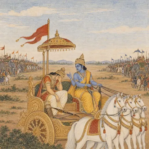 Cover of The Bhagavad-Gita's battlefield verses